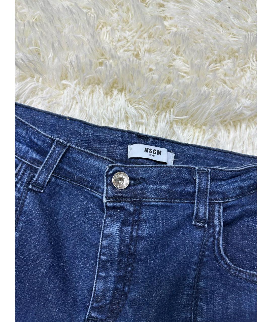 MSGM Темно-синие деним детские джинсы, фото 3