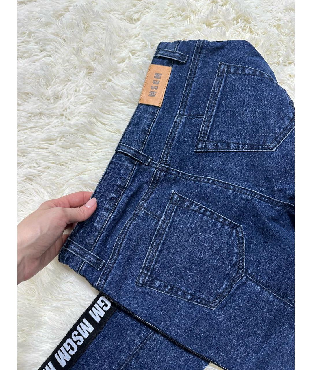 MSGM Темно-синие деним детские джинсы, фото 5