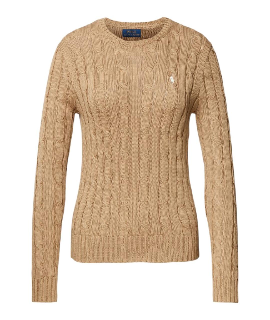 POLO RALPH LAUREN Бежевый хлопковый джемпер / свитер, фото 1