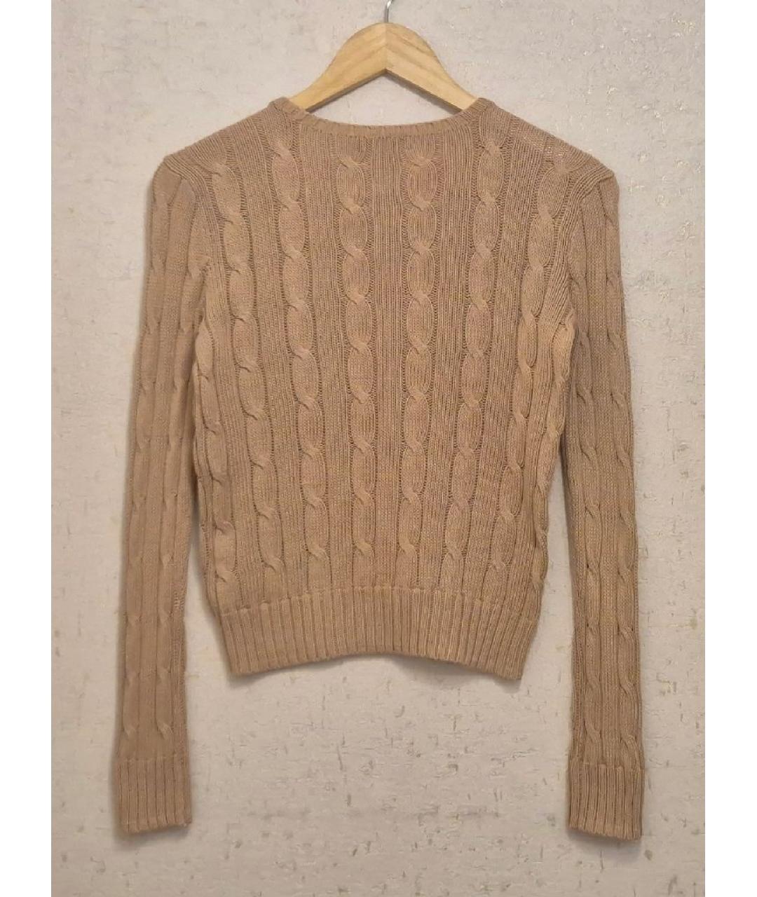 POLO RALPH LAUREN Бежевый хлопковый джемпер / свитер, фото 7