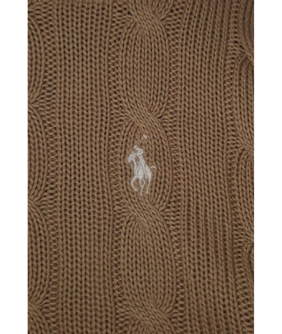 POLO RALPH LAUREN Бежевый хлопковый джемпер / свитер, фото 4