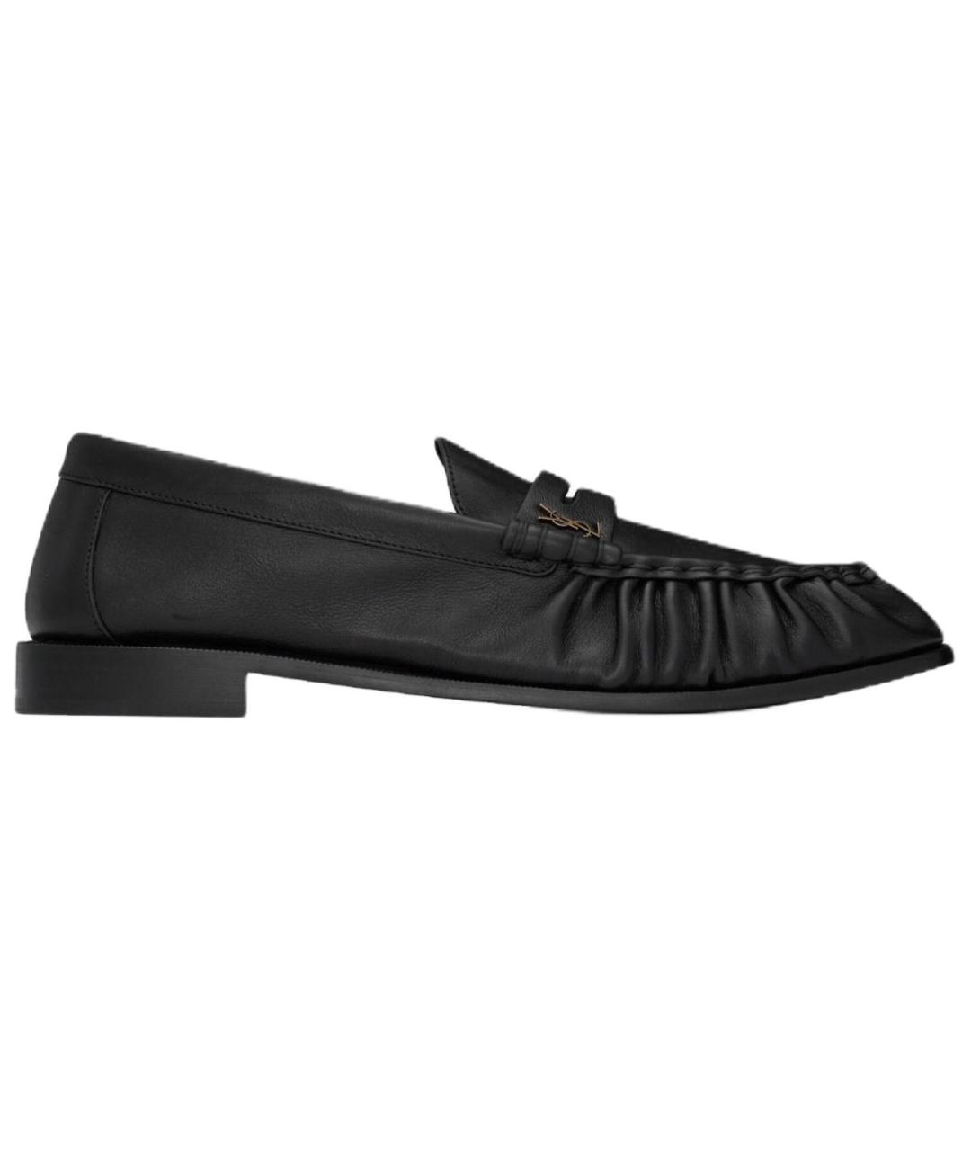 SAINT LAURENT Черные кожаные лоферы, фото 2