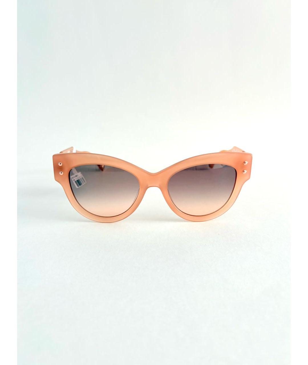 CAROLINA HERRERA Бежевые пластиковые солнцезащитные очки, фото 3