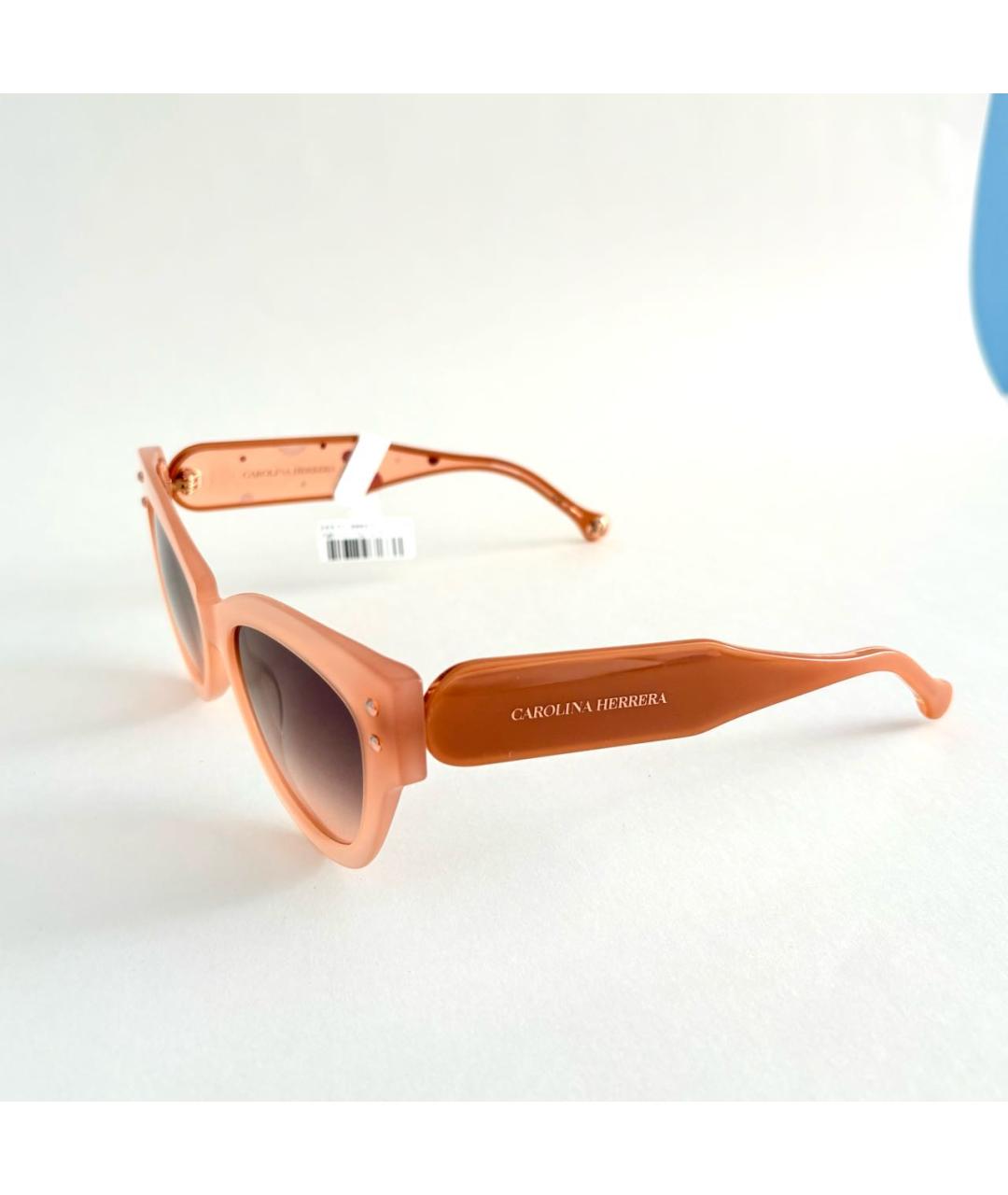 CAROLINA HERRERA Бежевые пластиковые солнцезащитные очки, фото 7
