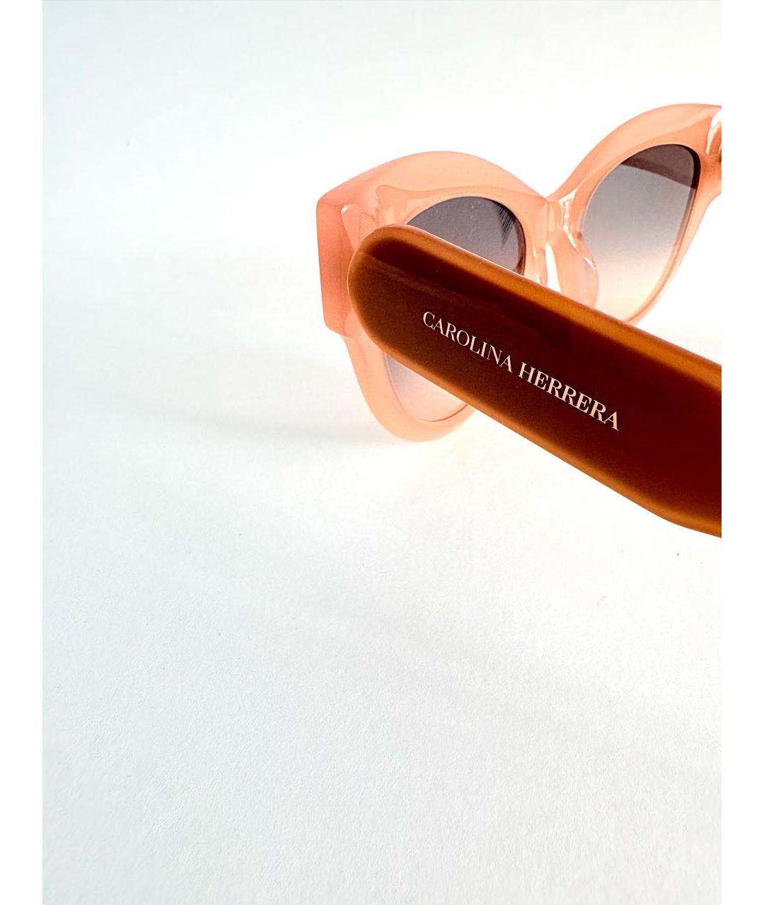 CAROLINA HERRERA Бежевые пластиковые солнцезащитные очки, фото 5