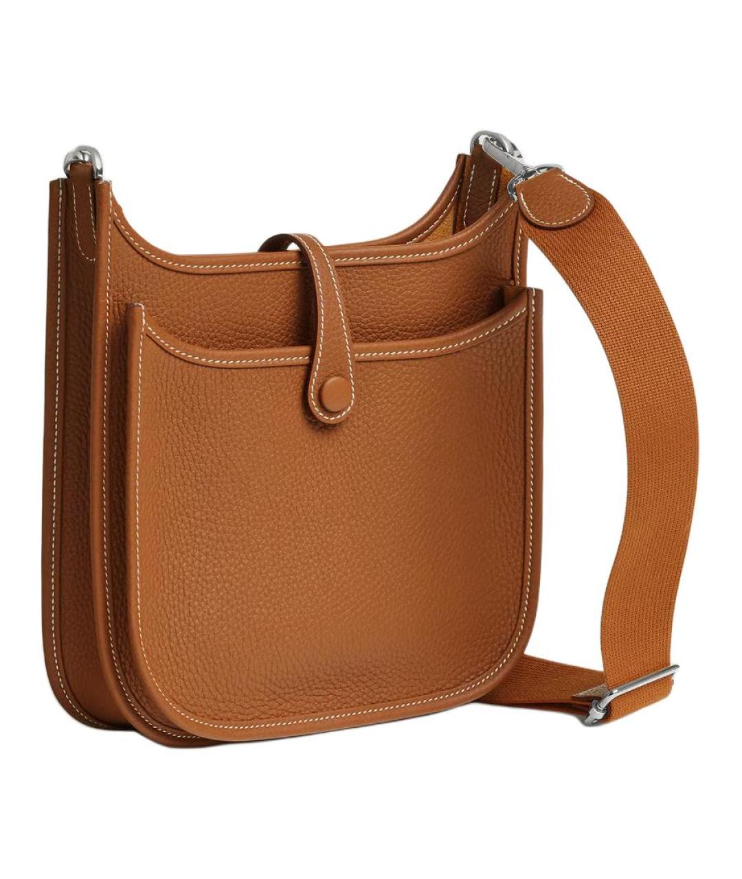 HERMES Коричневая кожаная сумка через плечо, фото 3