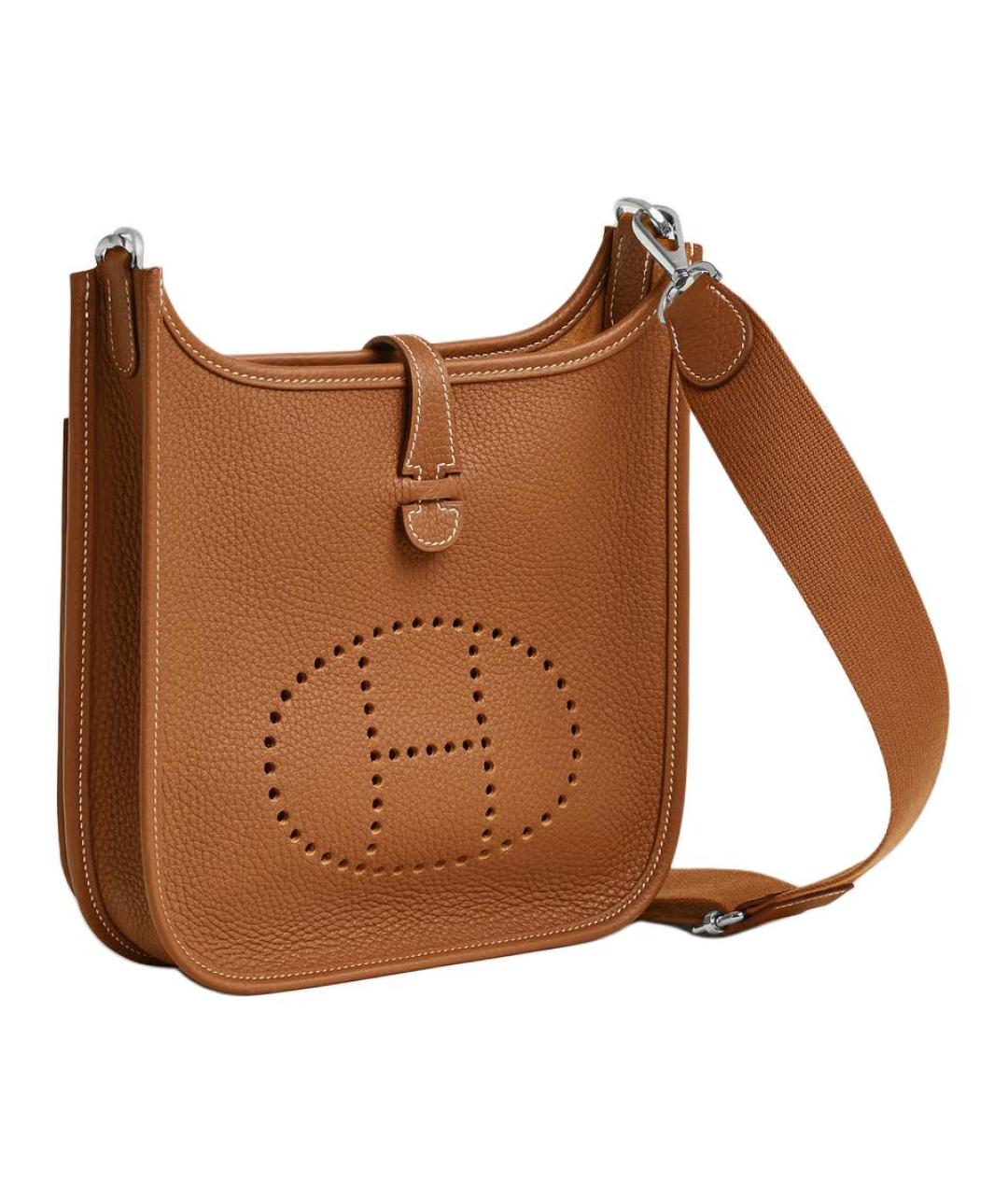 HERMES Коричневая кожаная сумка через плечо, фото 2