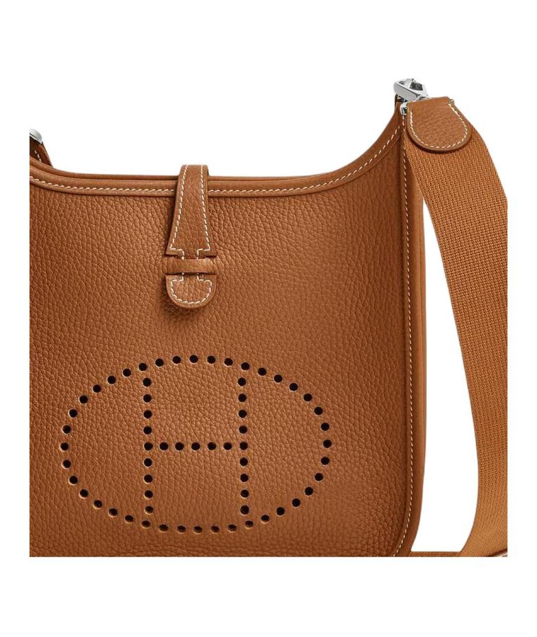 HERMES Коричневая кожаная сумка через плечо, фото 5