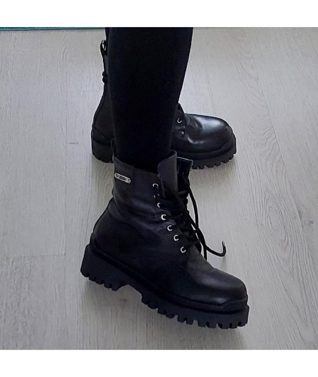 KARL LAGERFELD Черные кожаные ботинки, фото 9