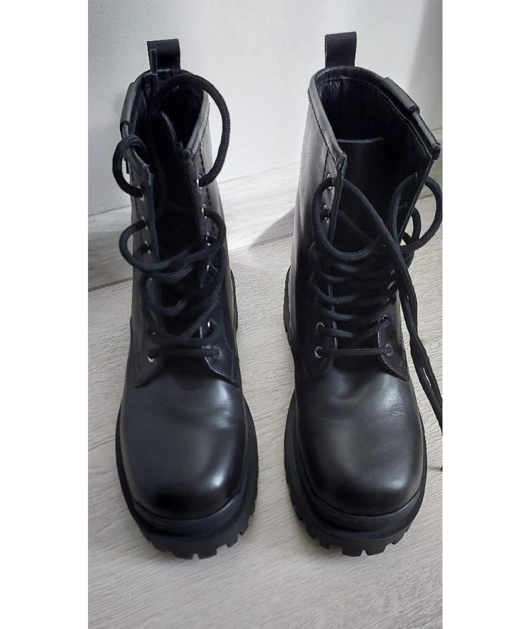 KARL LAGERFELD Черные кожаные ботинки, фото 2