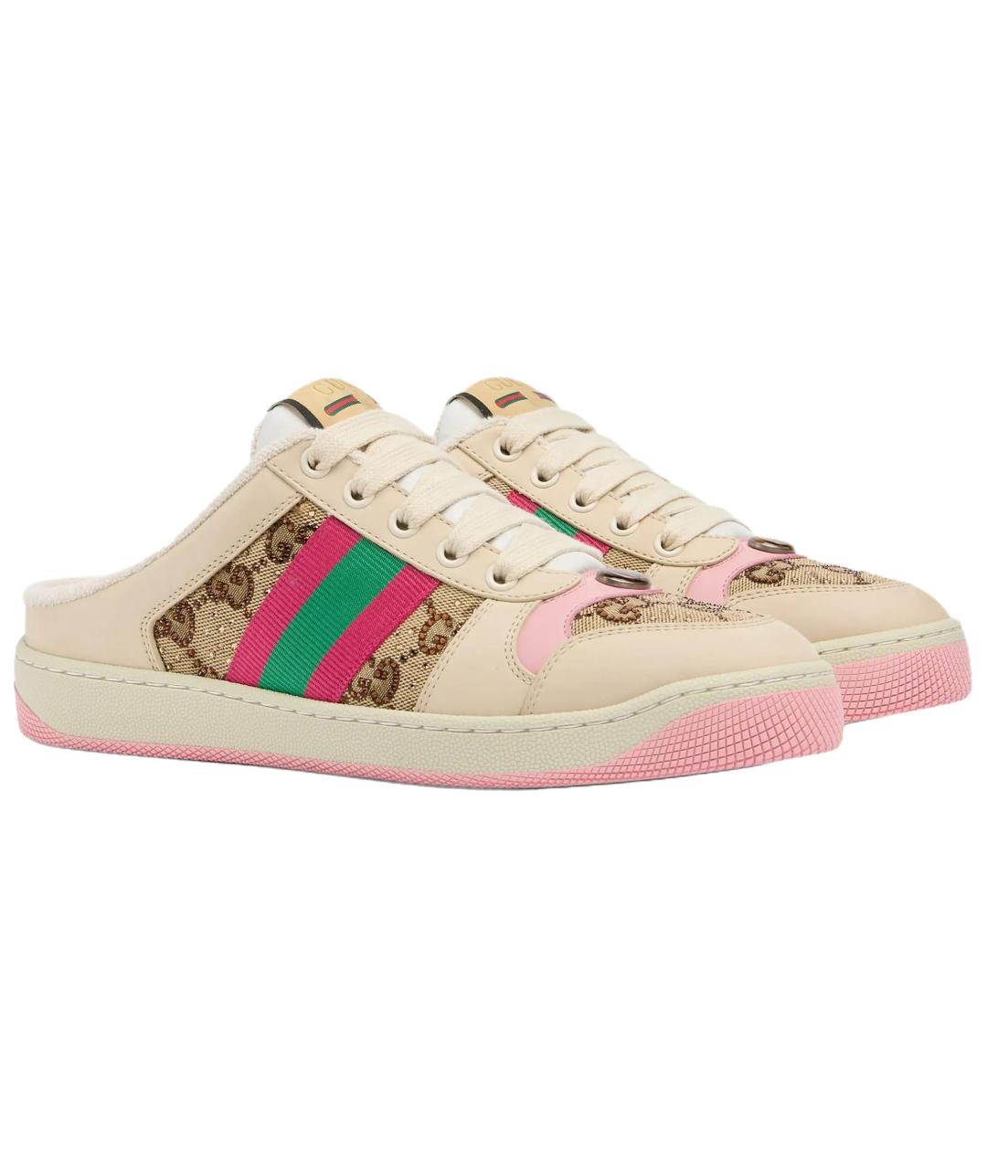 GUCCI Бежевые мюли, фото 3