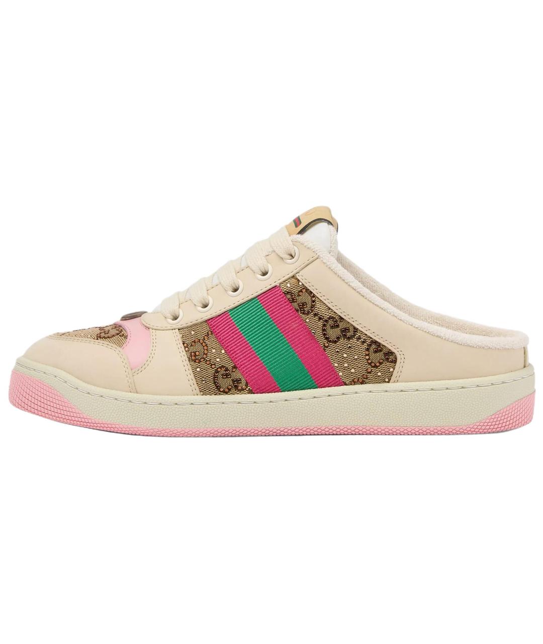 GUCCI Бежевые мюли, фото 2