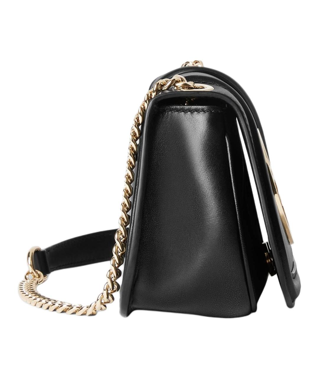 GUCCI Черная кожаная сумка через плечо, фото 3