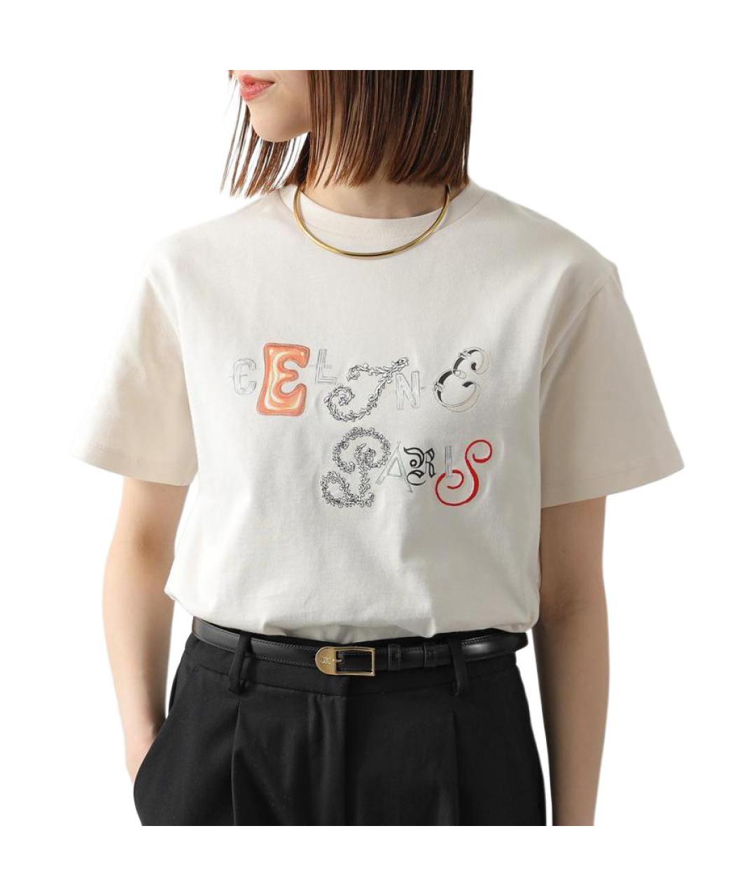 CELINE Бежевая футболка, фото 2