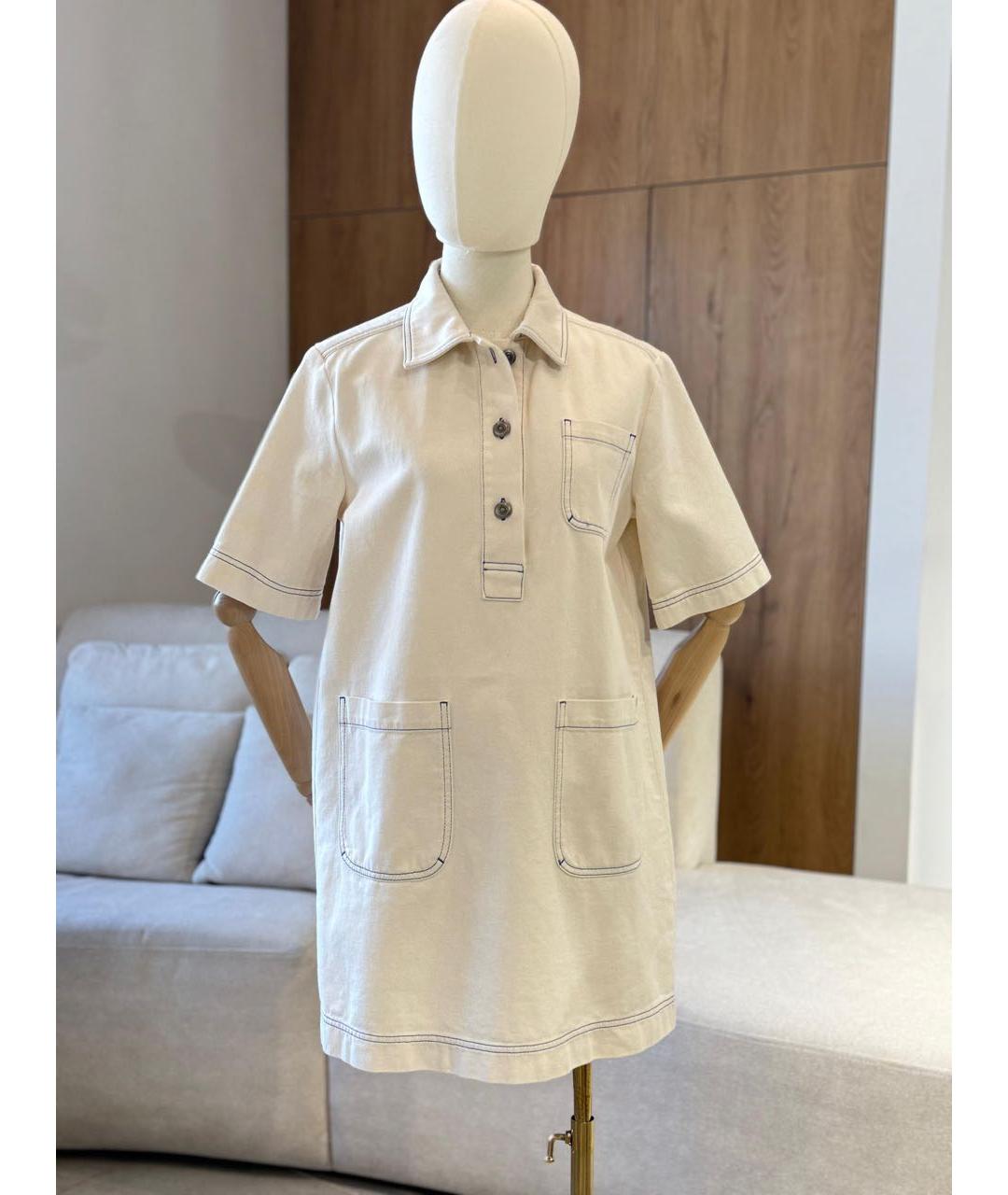 SEMICOUTURE Бежевое повседневное платье, фото 3