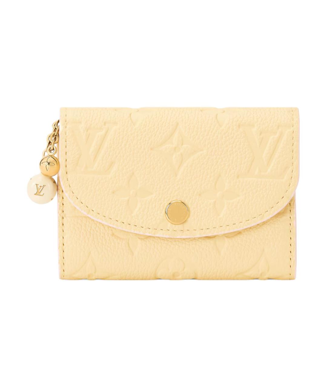 LOUIS VUITTON Желтый кожаный кошелек, фото 1