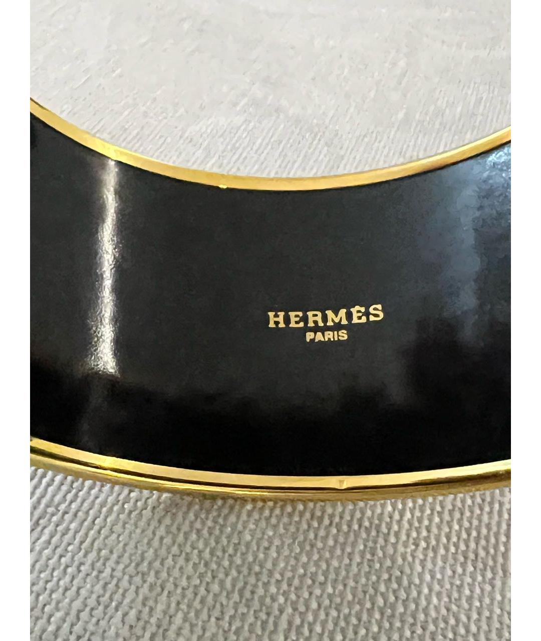 HERMES Бордовый металлический браслет, фото 4