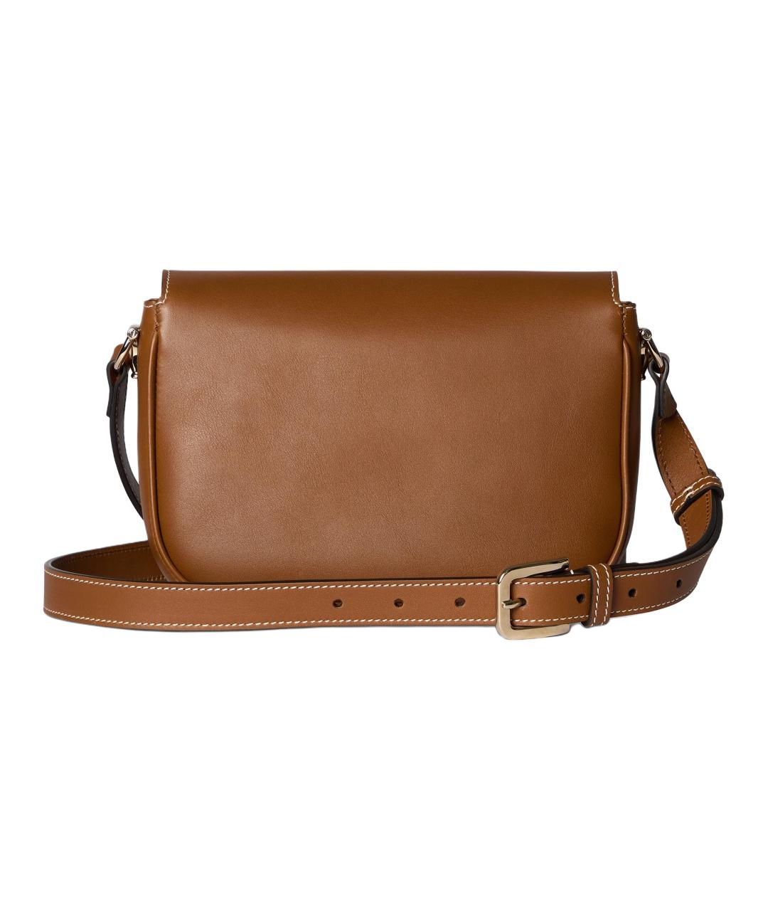 GUCCI Коричневая кожаная сумка через плечо, фото 4