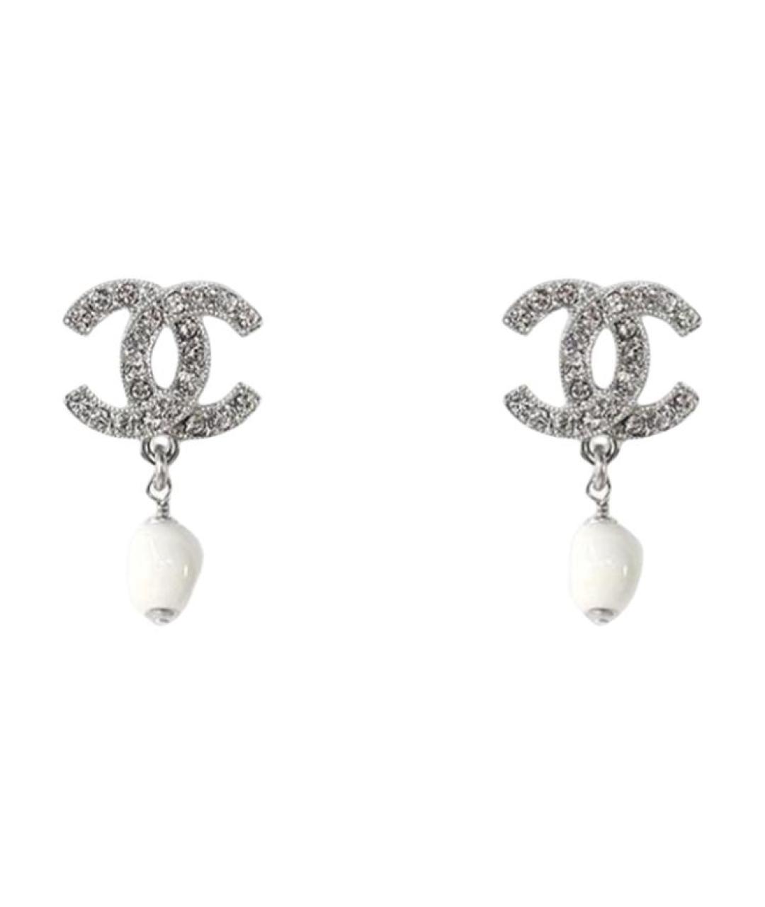 CHANEL Серебряные металлические серьги, фото 1