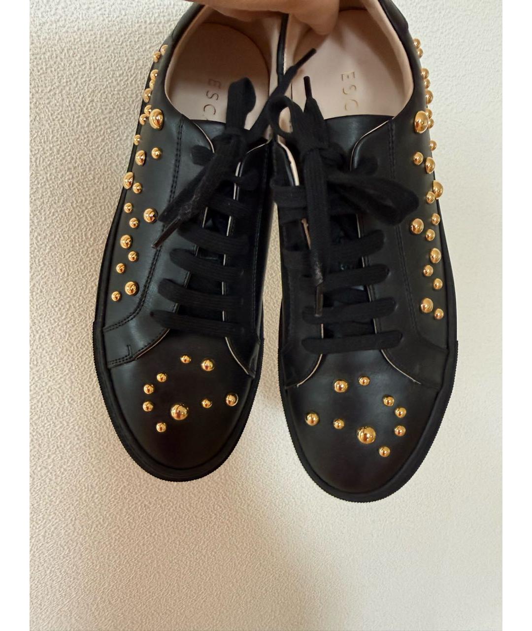 ESCADA Черные кожаные туфли, фото 7