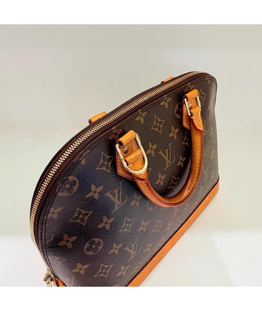 LOUIS VUITTON Коричневая сумка с короткими ручками, фото 4