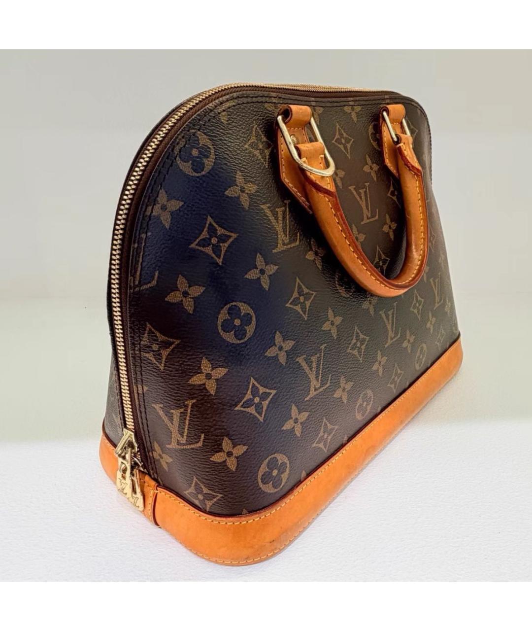 LOUIS VUITTON Коричневая сумка с короткими ручками, фото 3