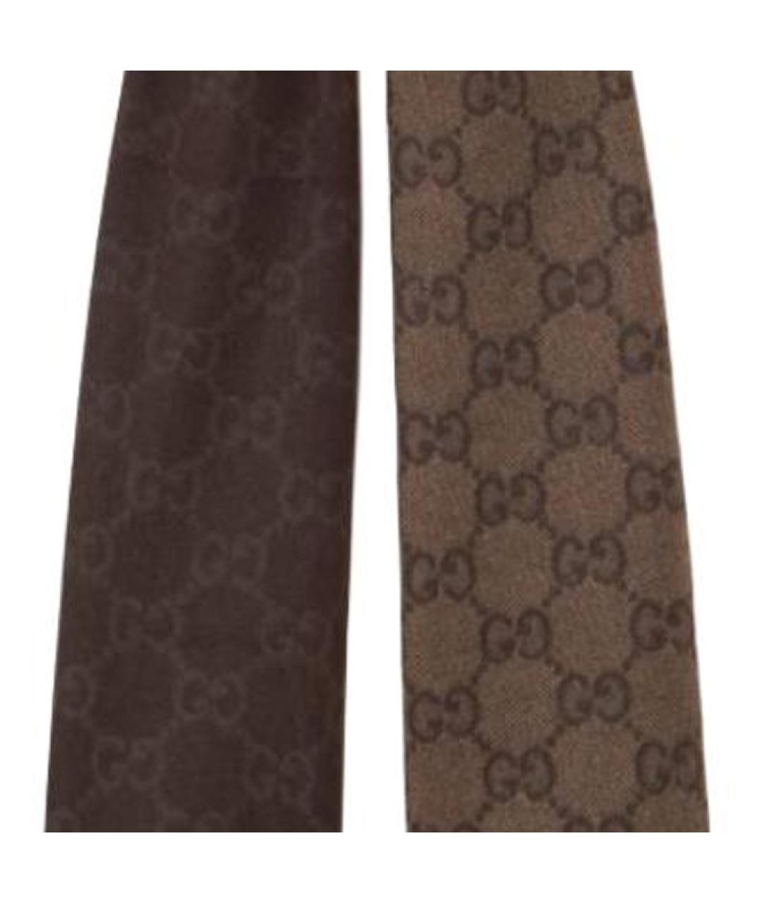 GUCCI Коричневый шарф, фото 2