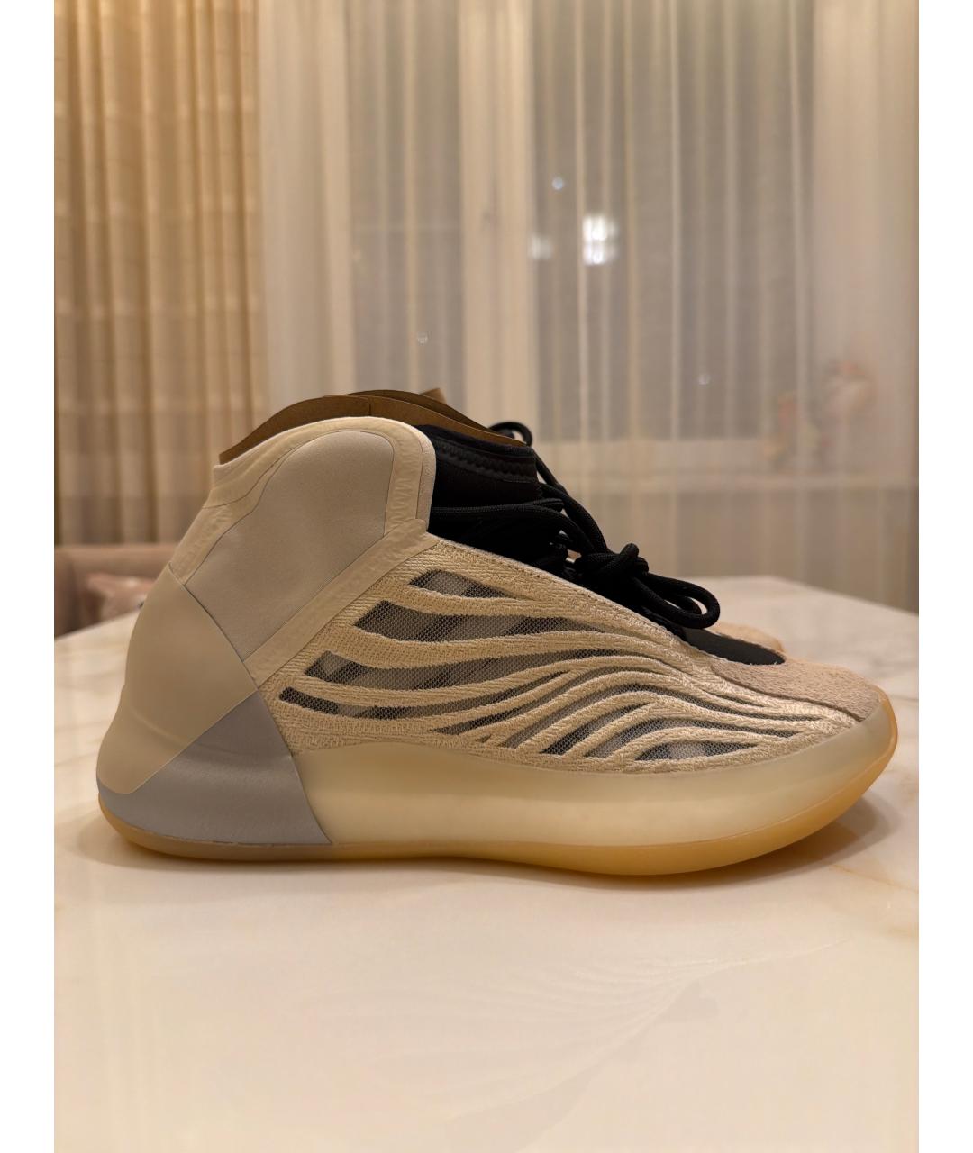 ADIDAS YEEZY Бежевые замшевые кроссовки, фото 10