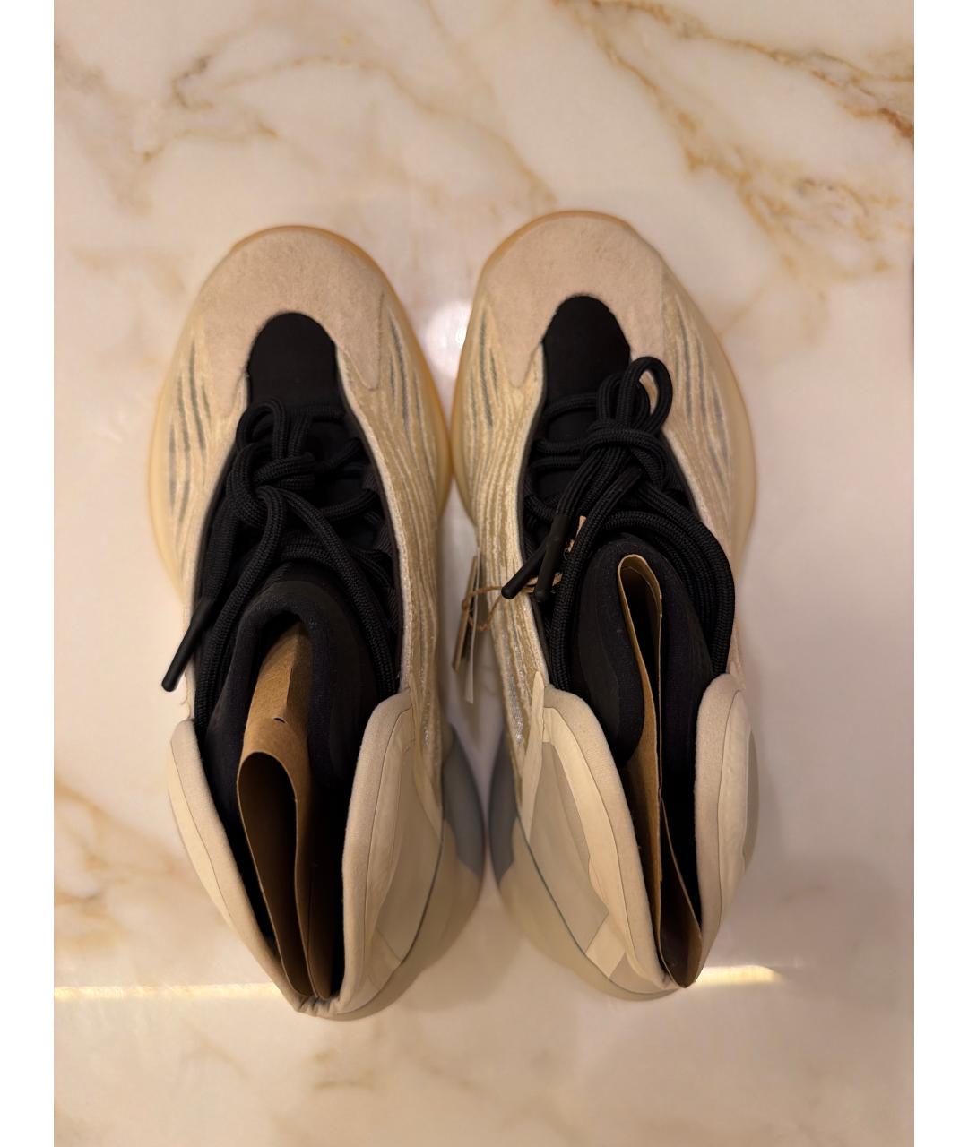 ADIDAS YEEZY Бежевые замшевые кроссовки, фото 3