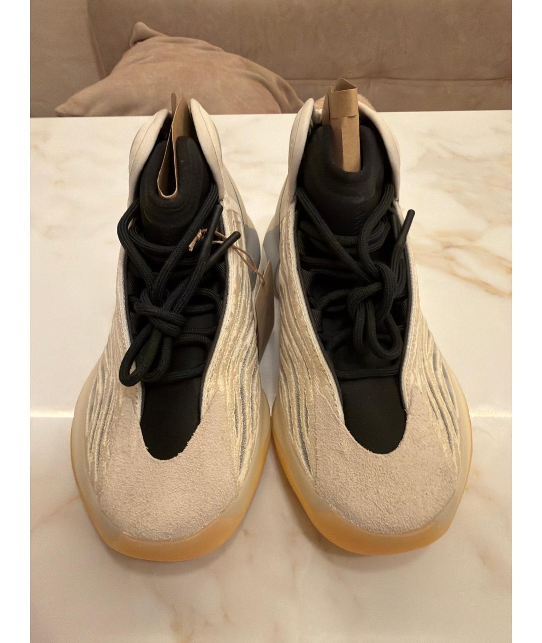 ADIDAS YEEZY Бежевые замшевые кроссовки, фото 2