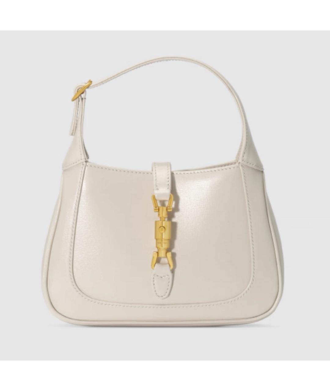 GUCCI Белая кожаная сумка через плечо, фото 6