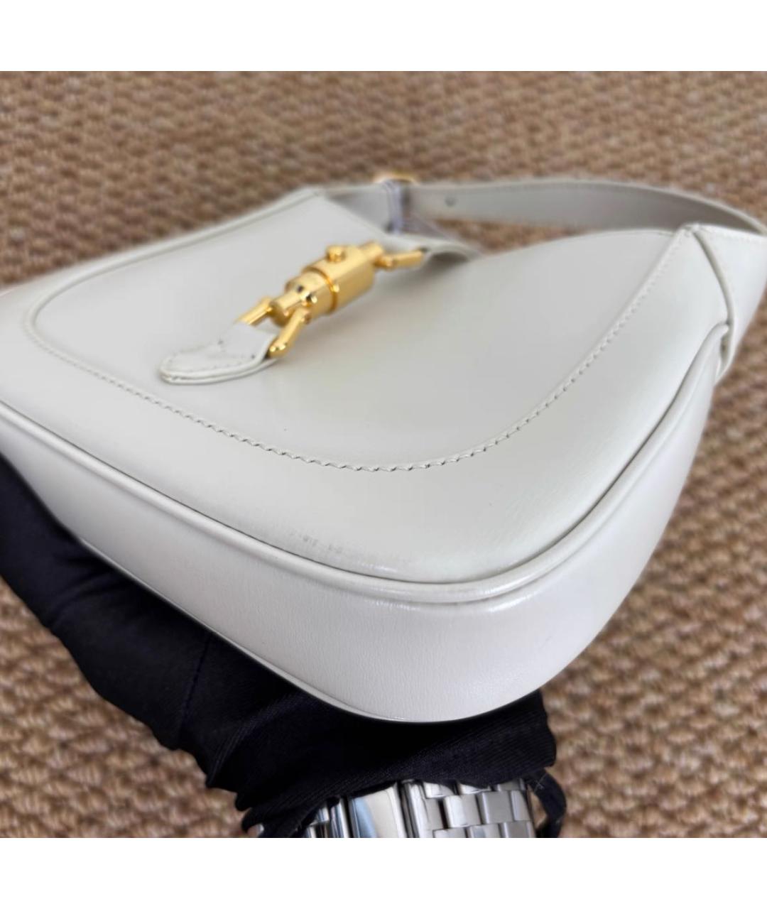 GUCCI Белая кожаная сумка через плечо, фото 5