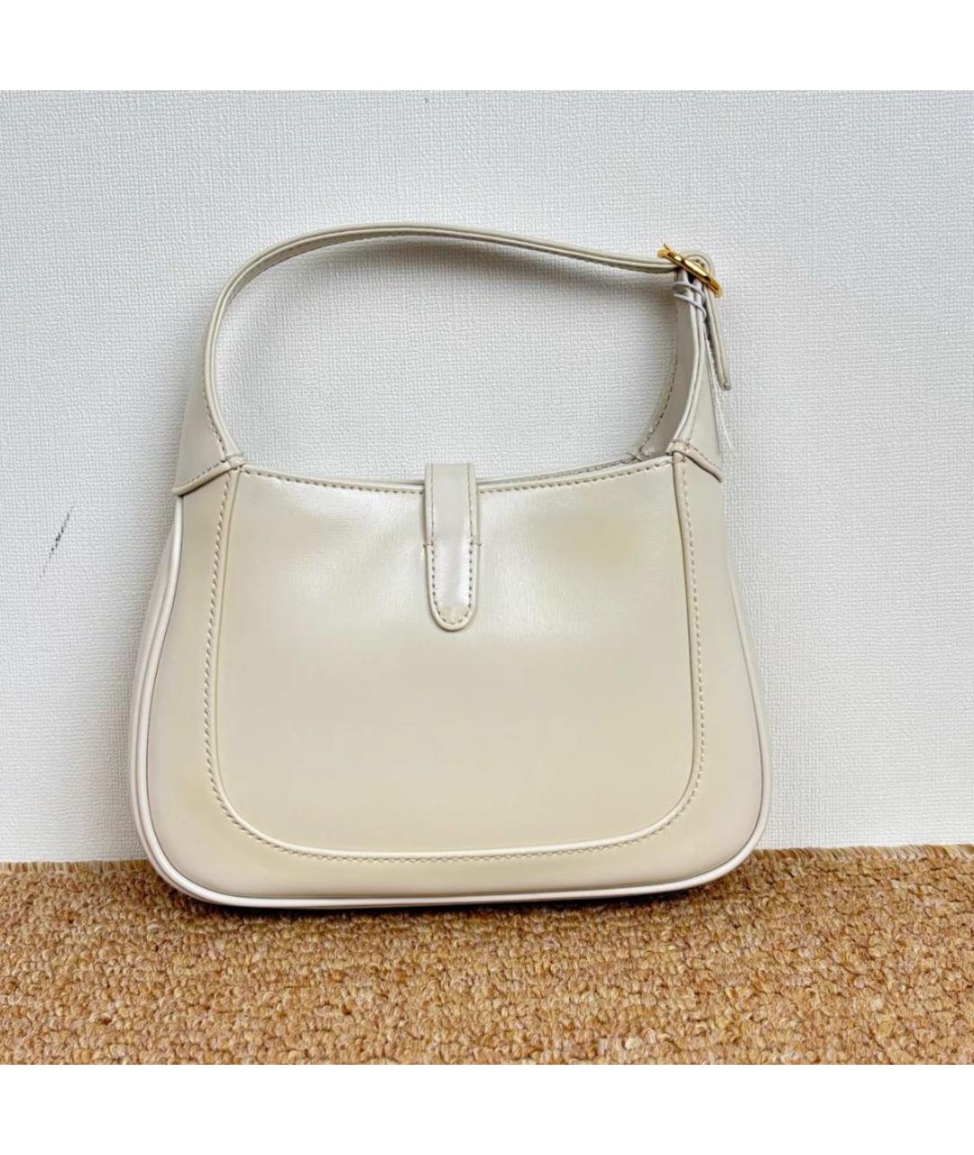 GUCCI Белая кожаная сумка через плечо, фото 3
