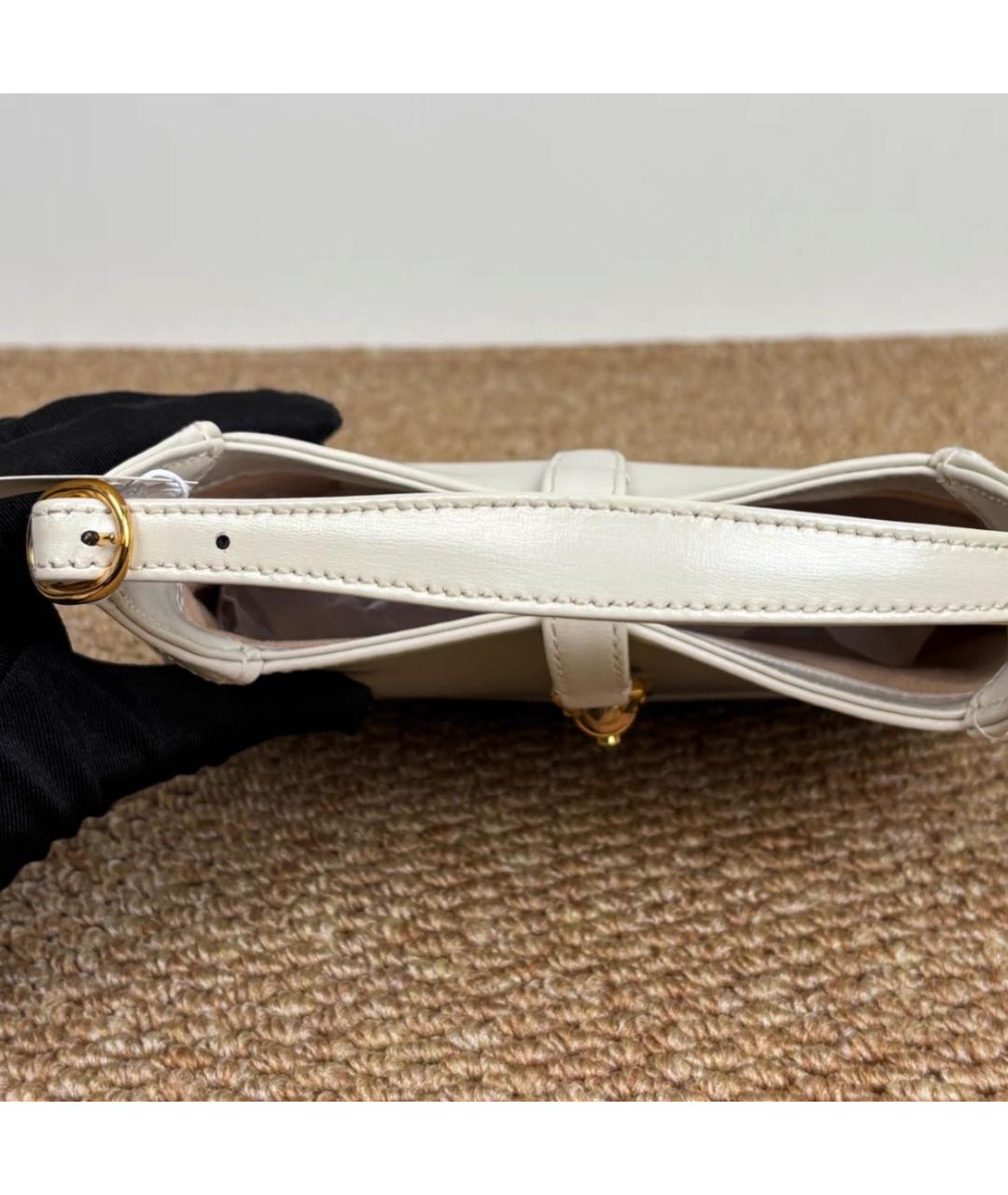 GUCCI Белая кожаная сумка через плечо, фото 4