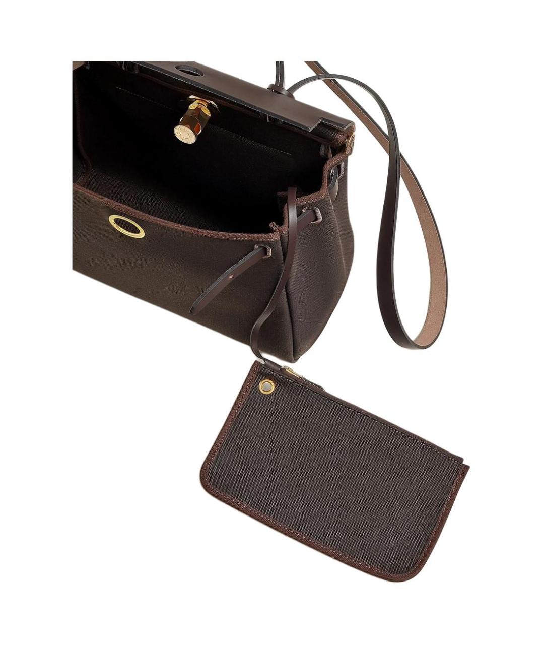 HERMES Коричневая сумка с короткими ручками, фото 4