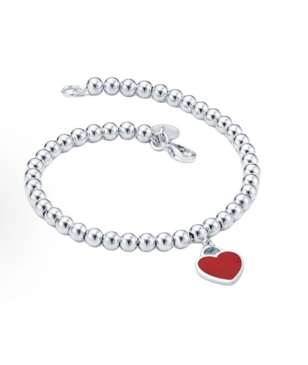 TIFFANY&CO Красный серебряный браслет, фото 2