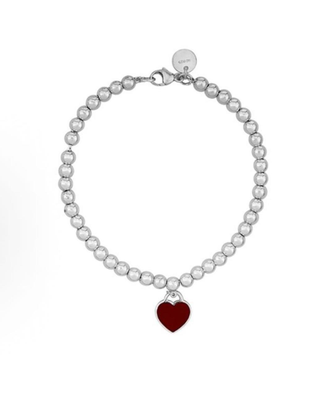 TIFFANY&CO Красный серебряный браслет, фото 8