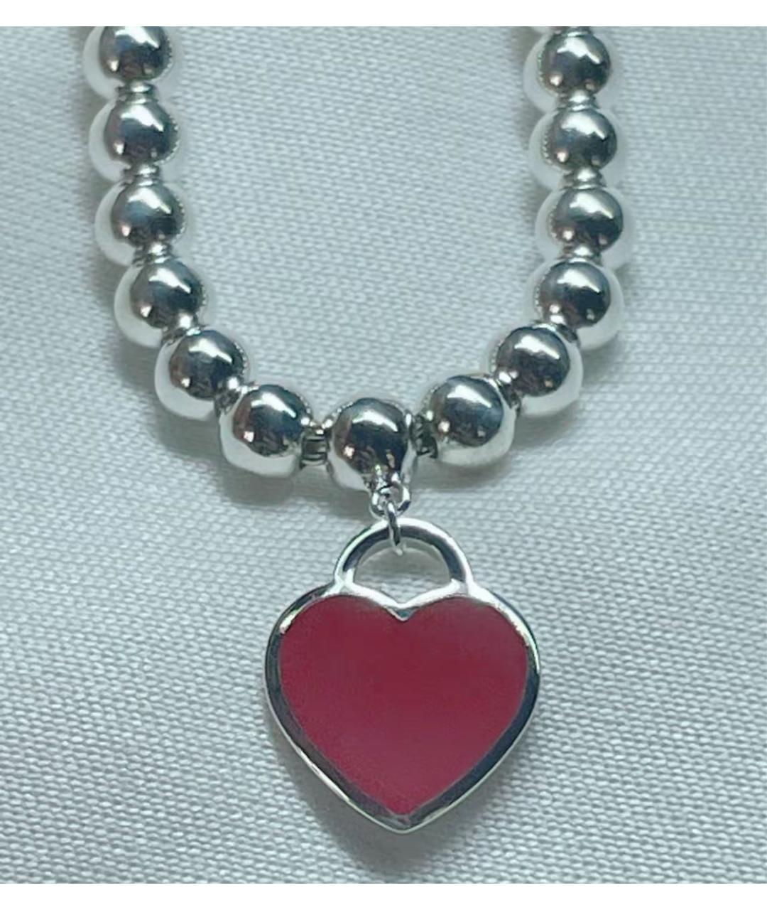 TIFFANY&CO Красный серебряный браслет, фото 5