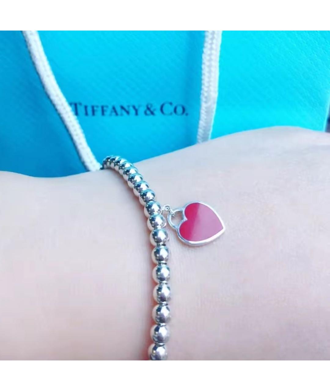TIFFANY&CO Красный серебряный браслет, фото 7