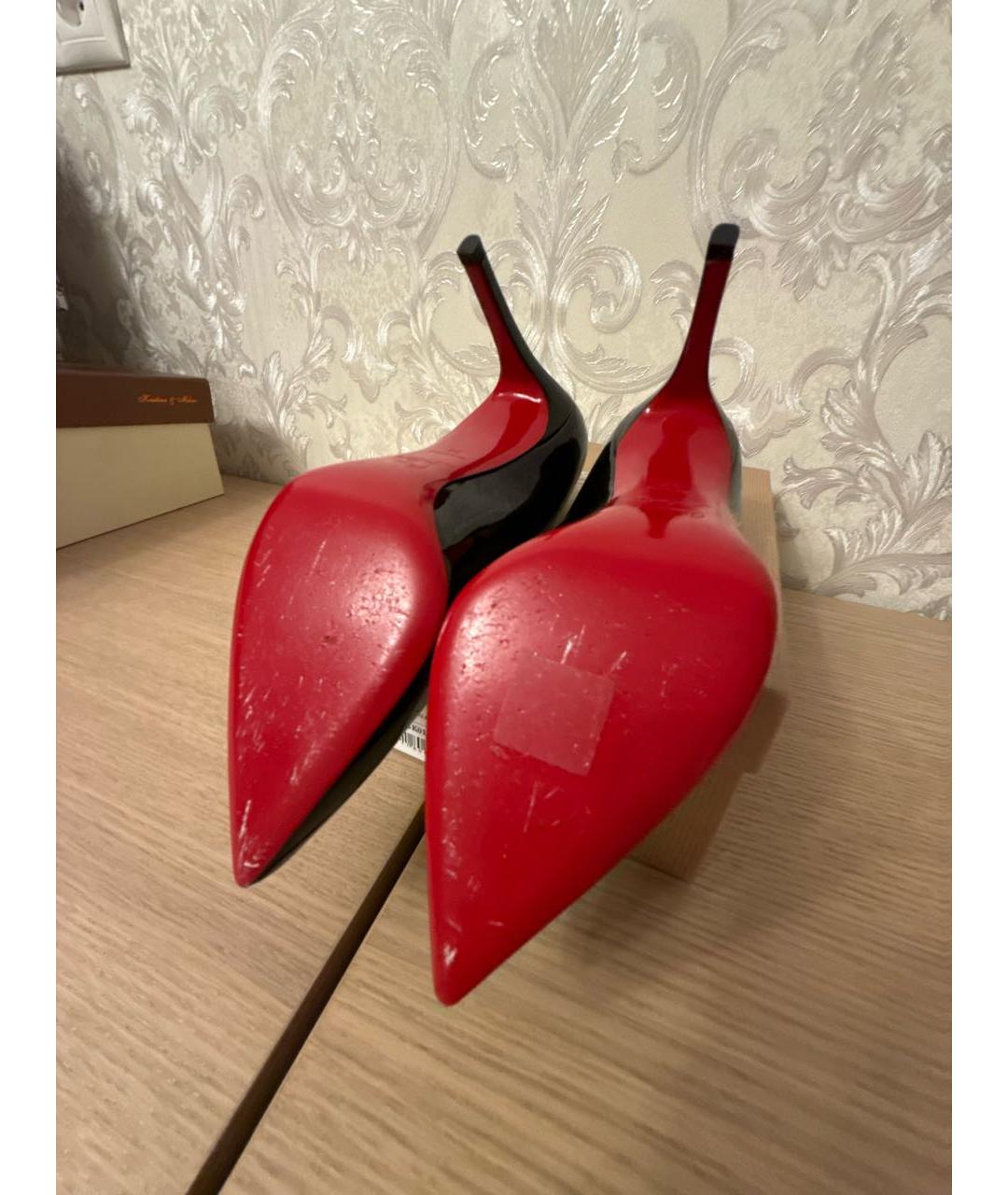 CHRISTIAN LOUBOUTIN Черные туфли из лакированной кожи, фото 6