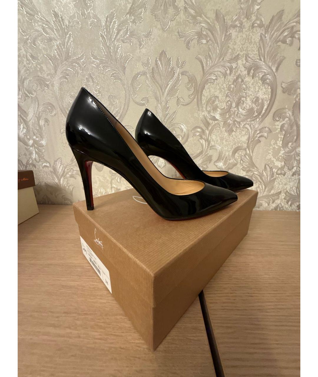 CHRISTIAN LOUBOUTIN Черные туфли из лакированной кожи, фото 7