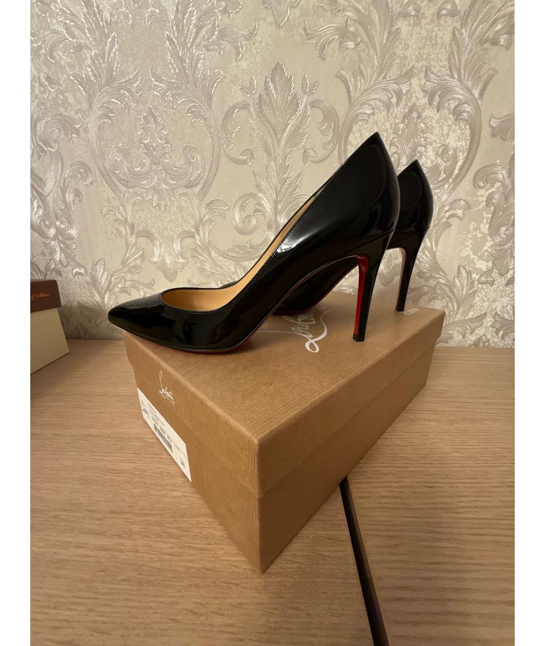 CHRISTIAN LOUBOUTIN Черные туфли из лакированной кожи, фото 8