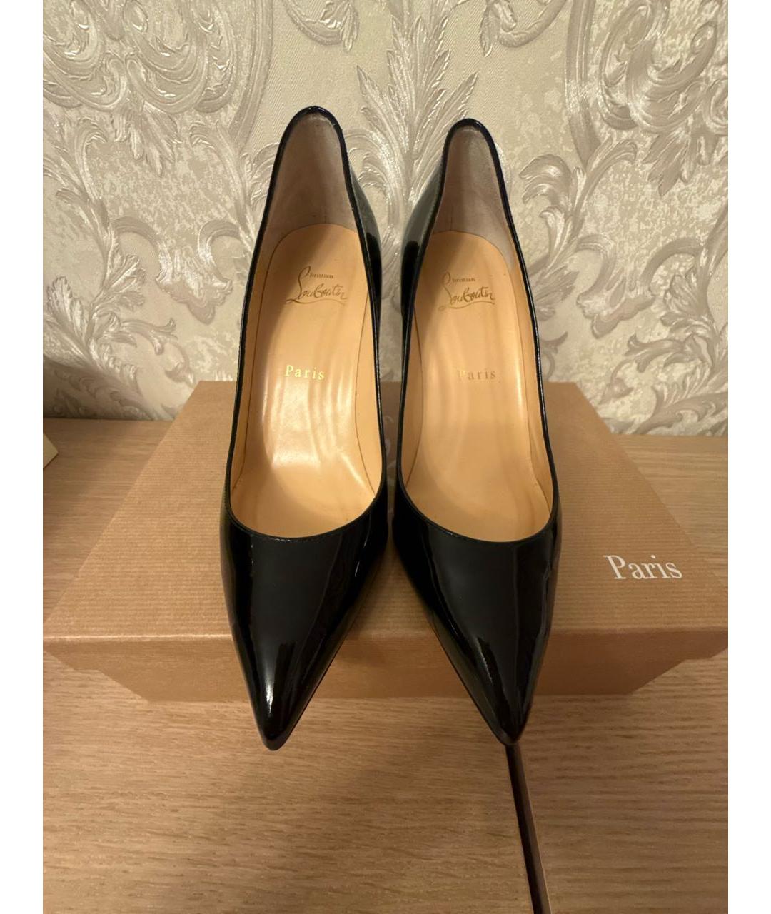 CHRISTIAN LOUBOUTIN Черные туфли из лакированной кожи, фото 2