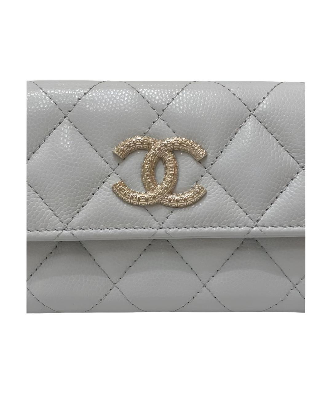 CHANEL Серый кожаный кардхолдер, фото 5