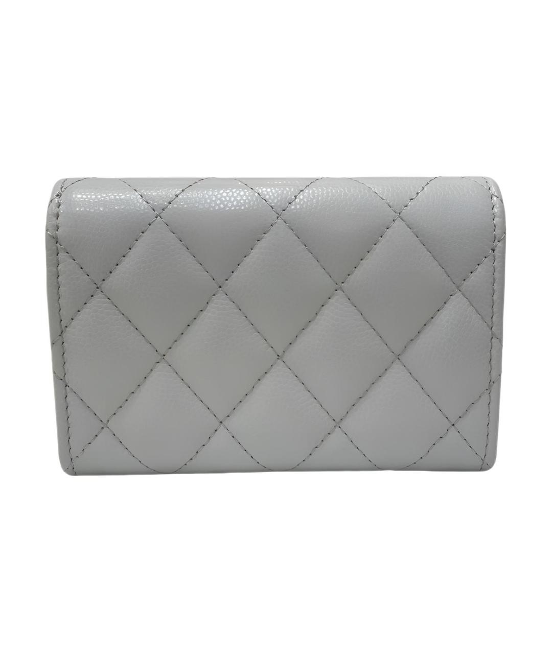 CHANEL Серый кожаный кардхолдер, фото 2