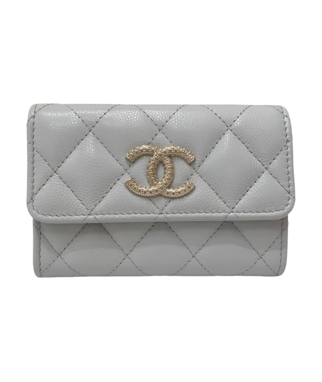 CHANEL Серый кожаный кардхолдер, фото 1