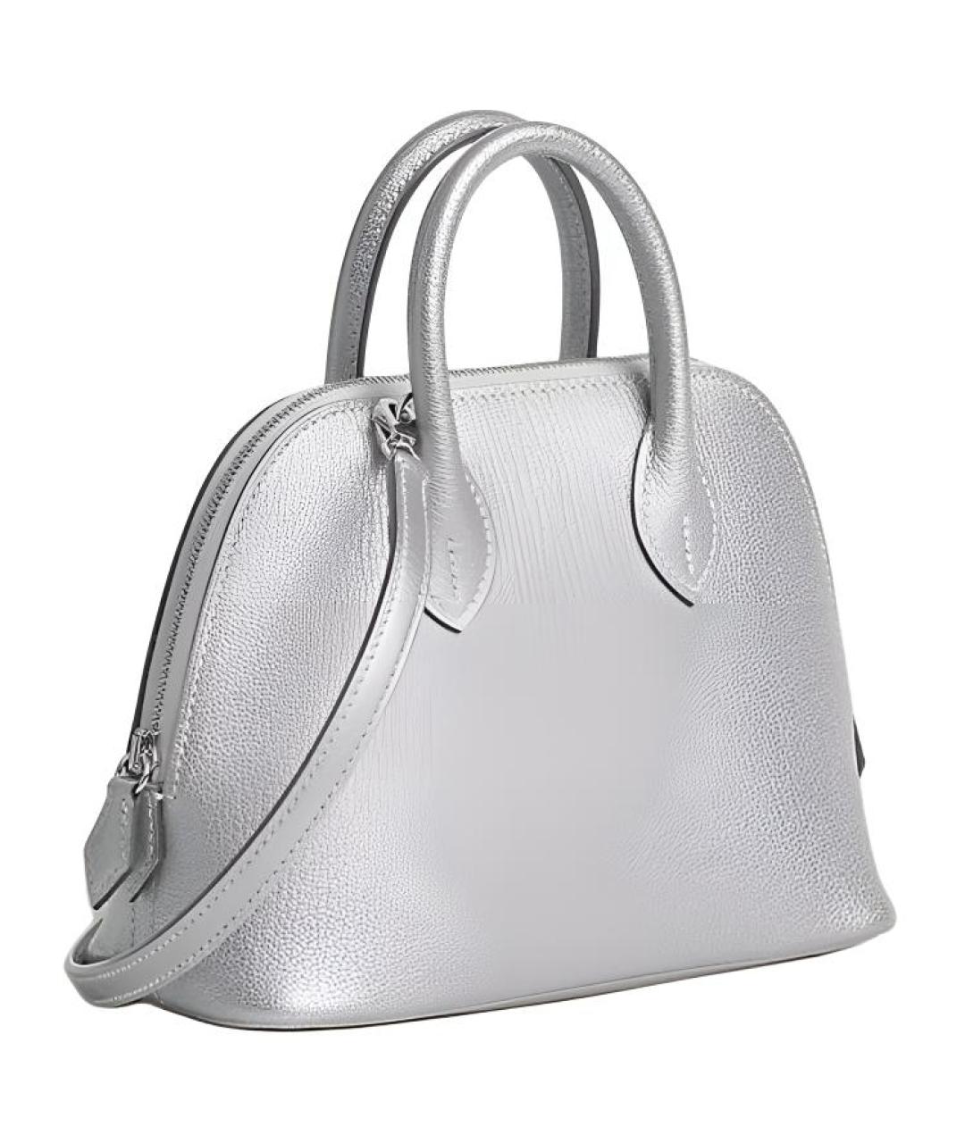 HERMES Серебряная кожаная сумка через плечо, фото 2