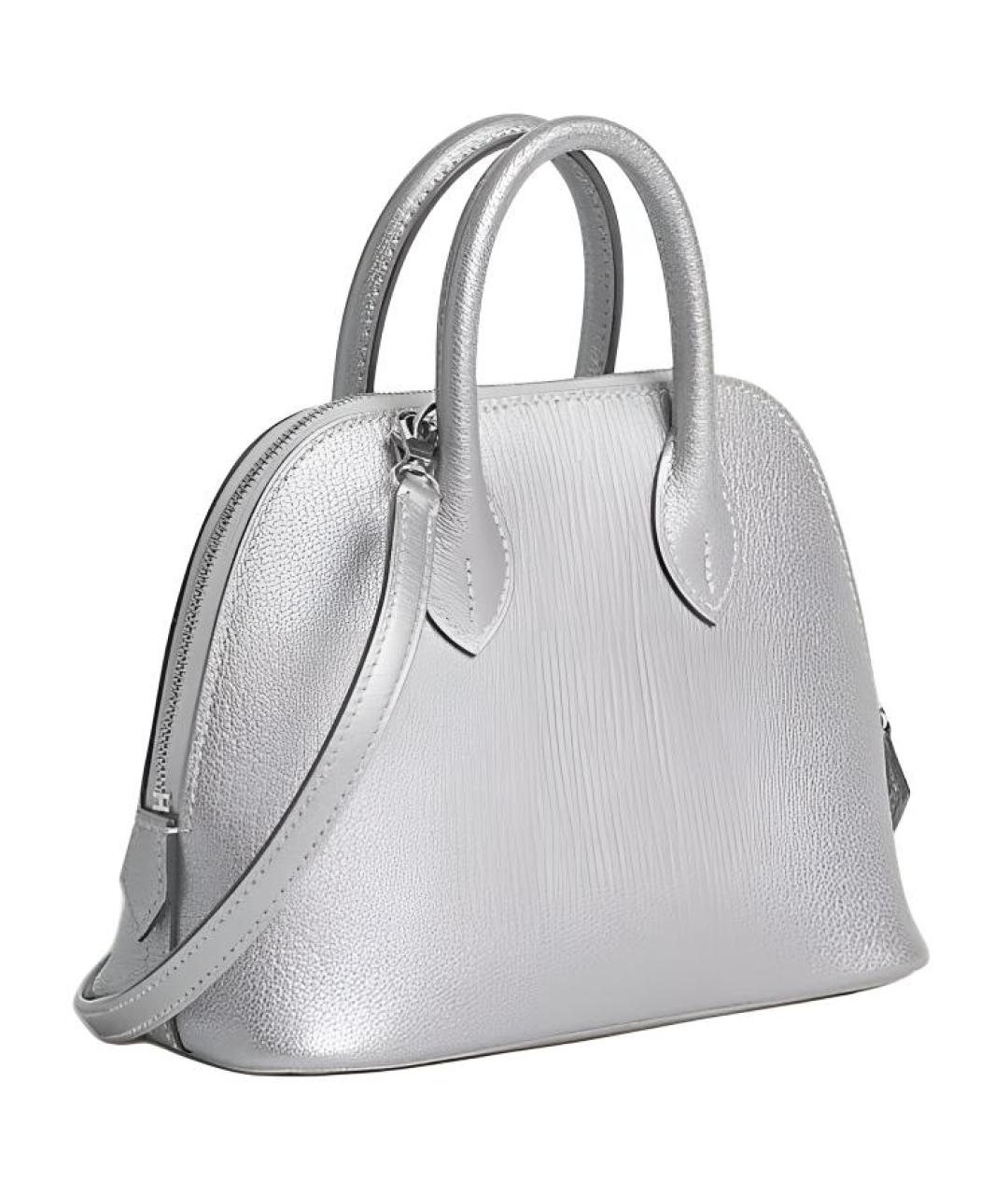 HERMES Серебряная кожаная сумка через плечо, фото 3