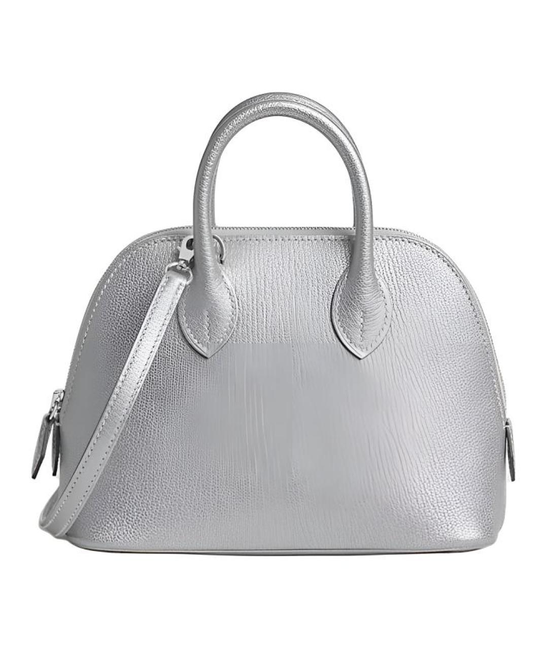 HERMES Серебряная кожаная сумка через плечо, фото 1