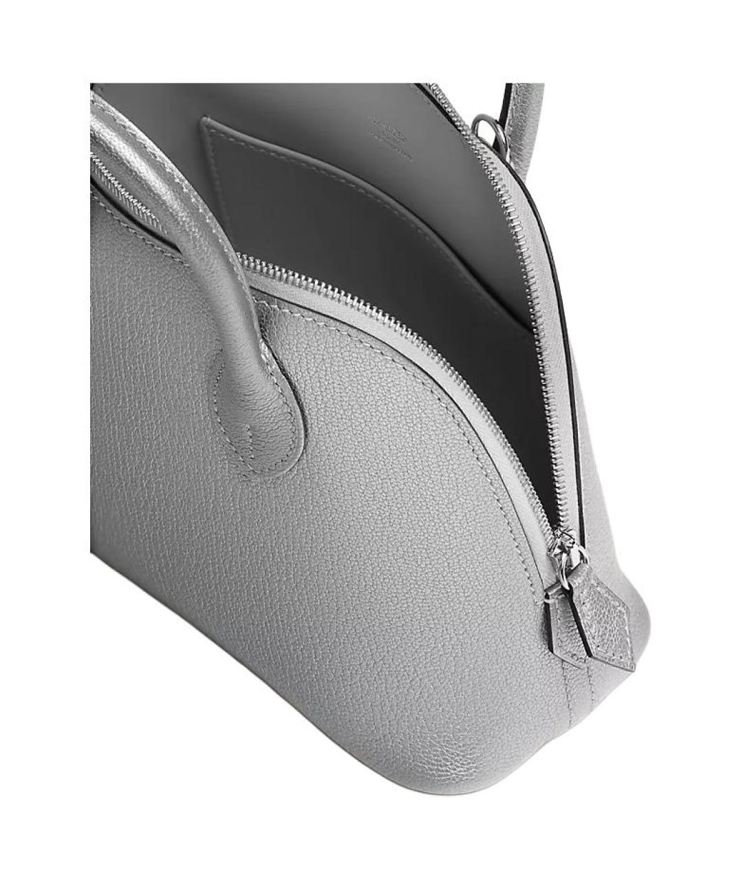 HERMES Серебряная кожаная сумка через плечо, фото 4